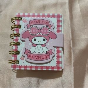 My Melody Mini Notebook with Magnet Closure